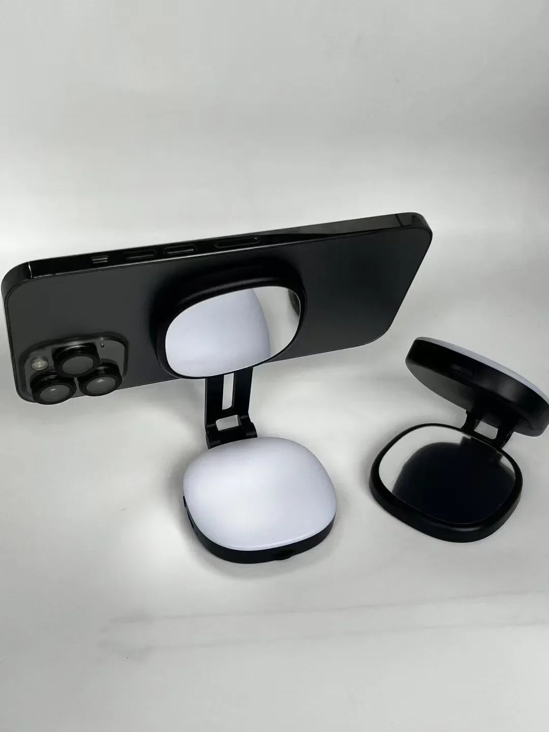 Magnetic Selfie Light for MagSafe iPhone 360° LED Ring Fill Light with Mirror Perfect for Selfies Vlog